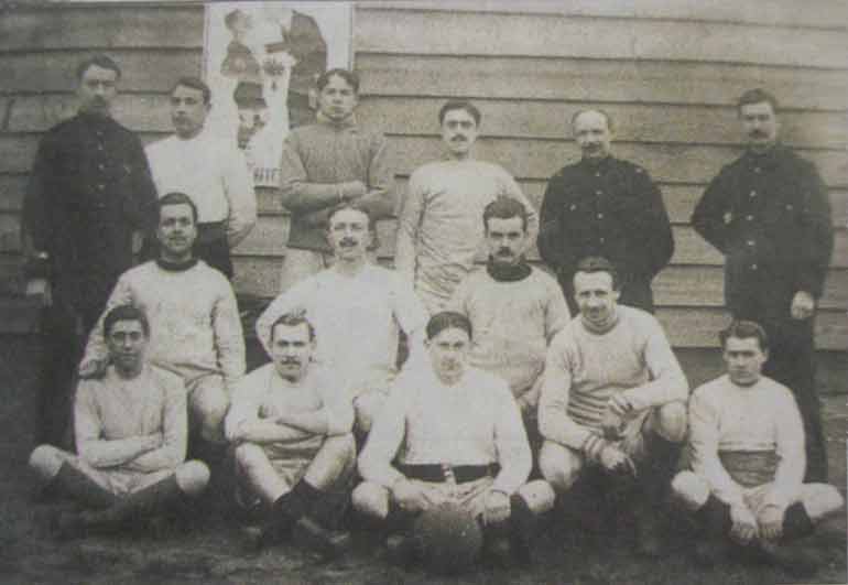 Fussballteam der Engländer 1916